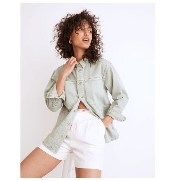 Madewell Denim Ames Oversized Shirt-Jacket: Garment-Dyed Edition Size XXL